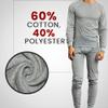 Galaxy by Harvic Men's Thermal Shirt Pants, Cotton Polyester, Underwear Crew Neck Long Sleeve Shirt, Soft, Top Bottom Sets Heather Grey view 3