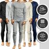 Galaxy by Harvic Men's Thermal Shirt Pants, Cotton Polyester, Underwear Crew Neck Long Sleeve Shirt, Soft, Top Bottom Sets Heather Grey view 4