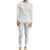 Galaxy by Harvic Men's Thermal Shirt Pants, Cotton Polyester, Underwear Crew Neck Long Sleeve Shirt, Soft, Top Bottom Sets White view 1