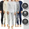 Galaxy by Harvic Men's Thermal Shirt Pants, Cotton Polyester, Underwear Crew Neck Long Sleeve Shirt, Soft, Top Bottom Sets White view 4