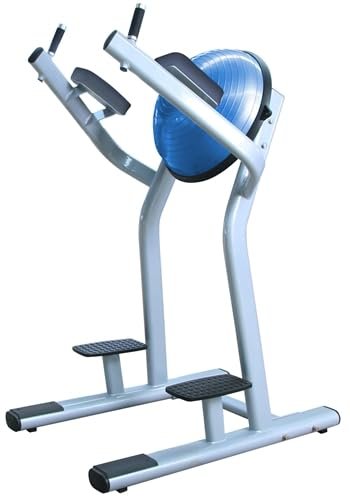 French Fitness FFS Silver Half Ball Captain's Chair Leg Raise VKR  Abdominal Machine with Adjustable Elbow Rests & Back Support