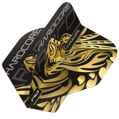 RED DRAGON Jonny Clayton Ferret Hardcore Gold Dragon Dart Flights - 3 Sets Per Pack (9 Flights in Total)