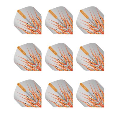 RED DRAGON Peter Wright Snakebite Hardcore Mohawk Orange Dart Flights - 3 Sets Per Pack (9 Flights in Total)