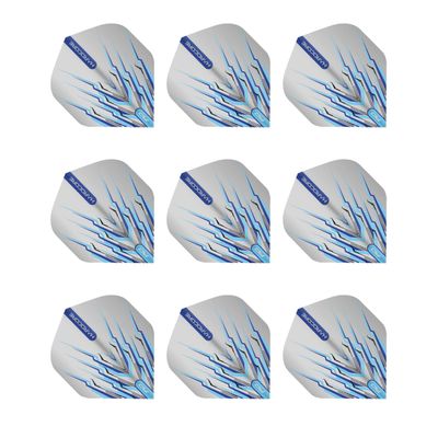 RED DRAGON Peter Wright Snakebite Hardcore Mohawk Blue Dart Flights - 3 Sets Per Pack (9 Flights in Total)