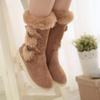 Bcshiye Women's Snow Boots Warm Fur Lined Ankle Booties Anti-Slip Winter Calf Boots Soft Slip-On Mid-Calf Shoes Booties view 2