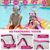 AosDero Kids Snorkeling Set Adjustable Swimming Flippers+Panoramic Snorkel Mask+ Dry Snorkel Tube+ Travel Bags Suitable Snorkeling Gear for Kids,Juniors,Age 5-14 view 2
