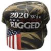 2020 was Rigged USA Flag On Bill Real Tree Camouflage Camo 100% Cotton Adjustable Embroidered Hat Cap view 2