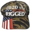 2020 was Rigged USA Flag On Bill Real Tree Camouflage Camo 100% Cotton Adjustable Embroidered Hat Cap view 3
