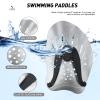 Grstltd Swimming Paddles for Hands, Swim Training Hand Paddles with Adjustable Straps for Adults and Kids Unisex Professional Swimming Accessories (1 Pair, Silver) view 2
