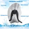 Grstltd Swimming Paddles for Hands, Swim Training Hand Paddles with Adjustable Straps for Adults and Kids Unisex Professional Swimming Accessories (1 Pair, Silver) view 3