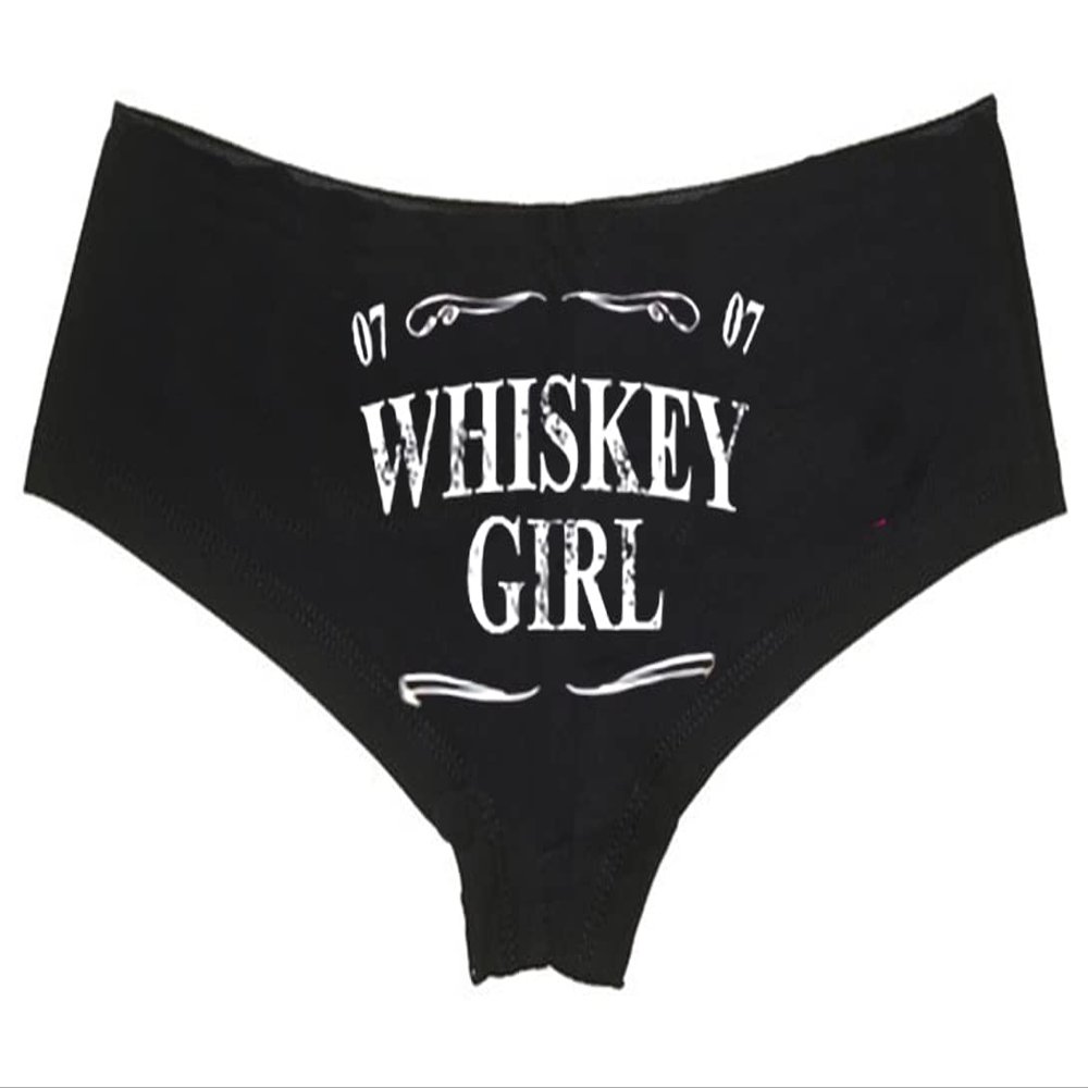 Whiskey Girl Panty Boy Shorts For Women With Sexy Cut Seamless (Small) Black