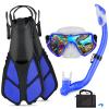 AosDero Kids Snorkeling Set Adjustable Swimming Flippers+Panoramic Snorkel Mask+ Dry Snorkel Tube+ Travel Bags Suitable Snorkeling Gear for Kids,Juniors,Age 5-14 view 1