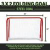 Franklin Sports Kids Mini Street Hockey Goal - Portable Folding Steel Floorball Goal - 36" x 24" view 2