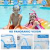 AosDero Kids Snorkeling Set Adjustable Swimming Flippers+Panoramic Snorkel Mask+ Dry Snorkel Tube+ Travel Bags Suitable Snorkeling Gear for Kids,Juniors,Age 5-14 view 2