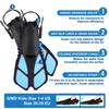 AosDero Kids Snorkeling Set Adjustable Swimming Flippers+Panoramic Snorkel Mask+ Dry Snorkel Tube+ Travel Bags Suitable Snorkeling Gear for Kids,Juniors,Age 5-14 view 3