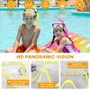 AosDero Kids Snorkeling Set - Adjustable Kids Flippers + Panoramic Snorkel Mask + Dry Snorkel Tube + Travel Bags - Suitable Snorkeling Gear for Ages 5-14 view 2