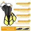 AosDero Kids Snorkeling Set - Adjustable Kids Flippers + Panoramic Snorkel Mask + Dry Snorkel Tube + Travel Bags - Suitable Snorkeling Gear for Ages 5-14 view 4