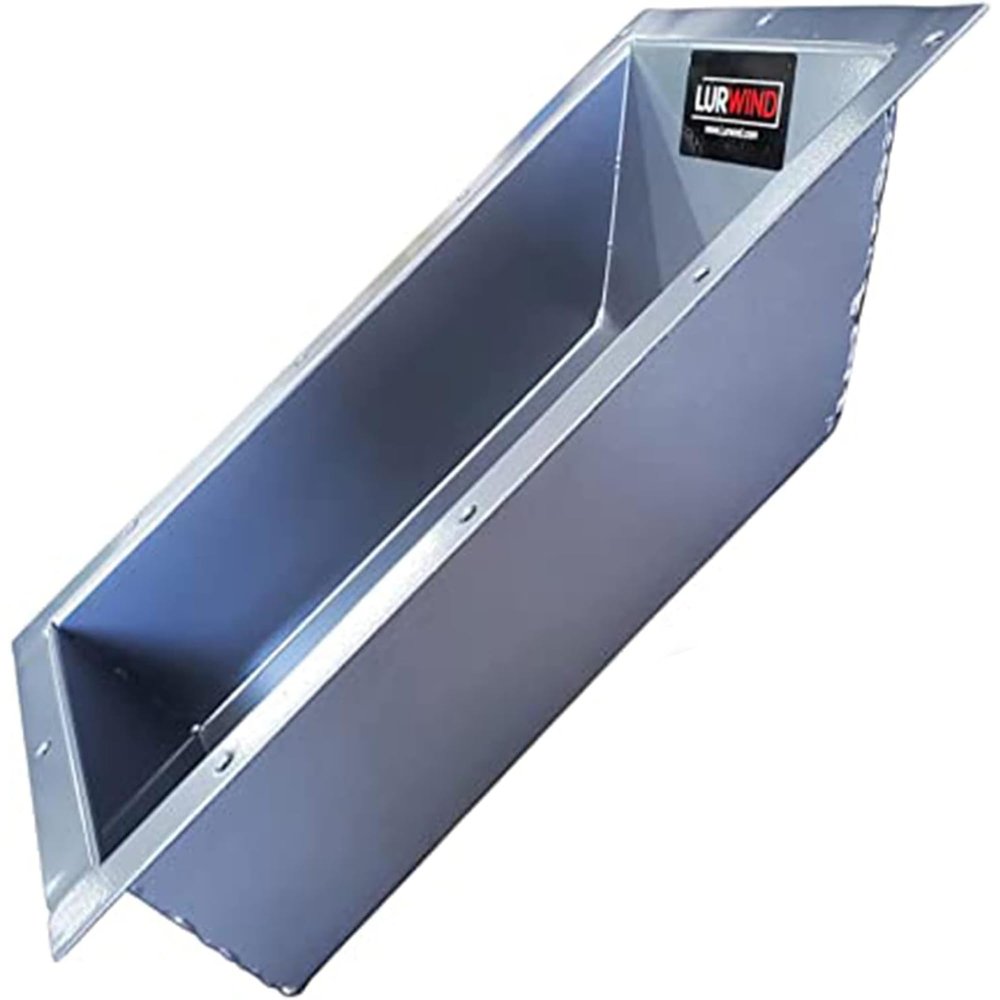 Lurwind Recessed Trolling Motor Foot Pedal Tray - Gray Powder-Coated Aluminum, Fits Most Trolling Motor Tray Pedals, 19.375" x 12" Pre-Drilled Mount