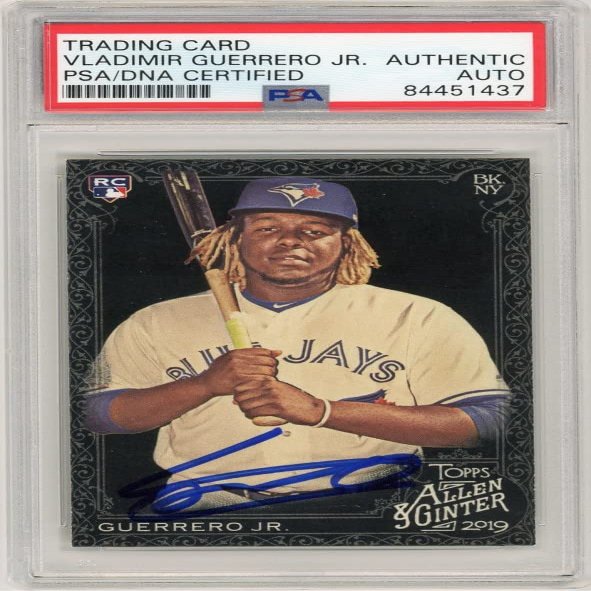 Vladimir Guerrero Jr 2019 Topps Allen & Ginter Black Autographed Rookie Card #278 - PSA/DNA