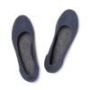 Frank Mully Womens Ballet Flat Shoes Knit Dress Shoes Round Toe Slip On Ballerina Flats for Woman Low Wedge Comfort Soft Navy Blue, 6 view 1