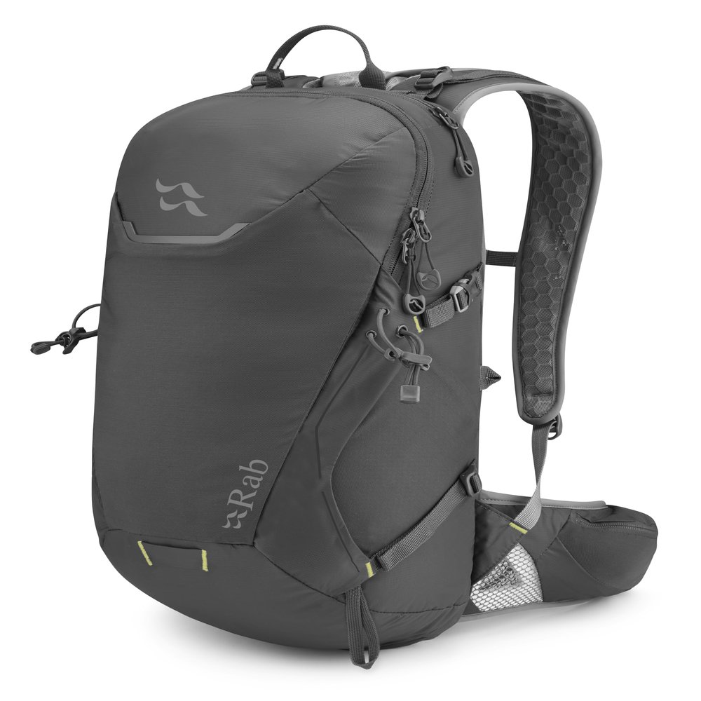 Rab Aeon 20-Liter Lightweight Hydration Pack - Comfortable Daypack for Hiking, Biking, & Trail Running - Anthracite - 20-Liter