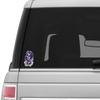 Sugar Skull Gril Teal Purple Day of The Dead Vinyl Sticker (3 inches Tall) view 3