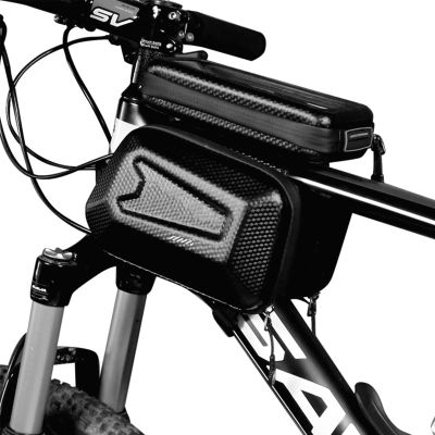 WHYUNM26 Large Capacity Bike Front Frame Bag Saddle Bags Bicycle Handlebar Bag TPU Touch Screen Phone Holder Cycling Accessories