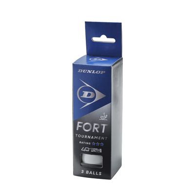 DUNLOP Fort Tournament 3 Table Tennis Balls White - Professional Tournament Balls