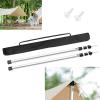 Set of 2 Waterproof Cloth Rod, 230CM Telescopic Aluminium Tent Tarp Poles Portable Beach Shelter Tarp Awning Pole Adjustable Telescoping with Rubber Cap for Camping view 3