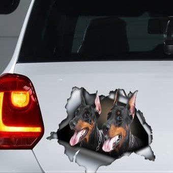 Black Doberman car Decal, Doberman Vinyl Sticker, Dog Sticker, Doberman Decals, Dog Vinyl Sticker, Dog Decal for Car Window, Pet Decals, Dog Mom Gift.