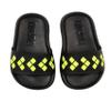 ARENA Urban Slide Sandals Pool Flip Flops, Diamonds Black/Lime, 7 view 4