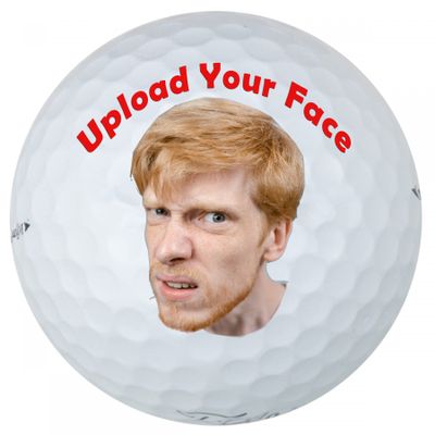 Brand Name Personalized Golf Balls - Customize with Your Face or Someone Else's - Pack of 3 with Mesh Carrying Bag. Great Gift for Men and Women