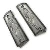 Custom 1911 Grips Full Size for Kimber, Colt, Rock Island, Springfield, Taurus, & Clones - 1911 Full Size Metal Pewter Grips view 2