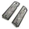 Custom 1911 Grips Full Size for Kimber, Colt, Rock Island, Springfield, Taurus, & Clones - 1911 Full Size Metal Pewter Grips view 3