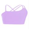 Kaerm Little Big Girls Solid Racer Back Dance Top Bra for Dance/Workout/Gymnastics Sports Bra Purple J 7-8 view 1