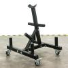 2 in Weight Plate Storage Rack, Olympic Weight Plate Tree or Bumper Plate Tree, Vertical Storage Tree, 800 lb Capacity, Locking Caster Wheels view 1