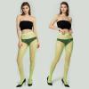 WEANMIX Women's Rhinestone Fishnet Stockings Pantyhose, High Waist Sparkly Tights for Women, Neon Green view 3