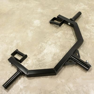Multi-Grip T Bar Row Landmine Attachment, Steel T Bar Row Handle for Deadlifts, Squats, Back and Core Exercises with T-Bar Row Landmine Attachment Platform, fit 2 Olympic Bars, Black