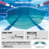 ARENA Unisex Adult Cobra Swipe Racing Swim Goggles for Men and Women Polycarbonate Mirror Lens Hydrodynamic Design, Aqua/Black view 2