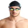 ARENA Unisex Adult Cobra Swipe Racing Swim Goggles for Men and Women Polycarbonate Mirror Lens Hydrodynamic Design, Aqua/Black view 4