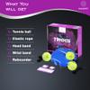 NAZRET Tennis Trainer Rebounder Set  Solo Tennis Trainer Practice Equipment with a Headband, Wristbands, Drawstring Bag, 3Balls, 3Ropes & 1 Base  Solo Tennis Trainer. view 2