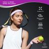 NAZRET Tennis Trainer Rebounder Set  Solo Tennis Trainer Practice Equipment with a Headband, Wristbands, Drawstring Bag, 3Balls, 3Ropes & 1 Base  Solo Tennis Trainer. view 3