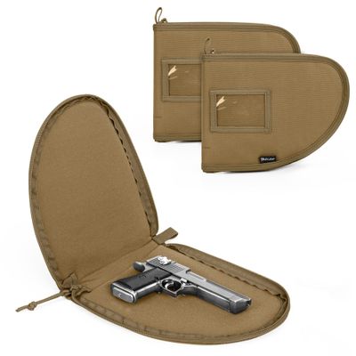 DSLEAF 2-Pack Handgun Case, Soft Pistol Rug with Thick Velvet Lining for Hunting Shooting Range Sports