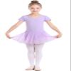 danswan Classic Short Sleeve Ballet Skirted Leotards Dance Dresses Tutu Outfit for Ballerina Toddler Girls (8-9Years, Purple) view 3