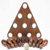 YDDS Shuffleboard Bowling Pin Set with 10 Pcs Premium Hardwood Bowling Pins Durabel Triangular Pinsetter Resin Bowling Ball and Carrying Bag, Fun for Shuffleboard Games view 3