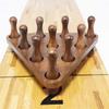 YDDS Shuffleboard Bowling Pin Set with 10 Pcs Premium Hardwood Bowling Pins Durabel Triangular Pinsetter Resin Bowling Ball and Carrying Bag, Fun for Shuffleboard Games view 4