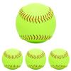 GKK Softballs 4 Pack Sports Practice Softballs 12 Inch Slow Pitch Official Size and Weight Softball Autograph Softball Training Ball for Games, Soft Toss, Batting, Fielding, Hitting, Pitching view 1