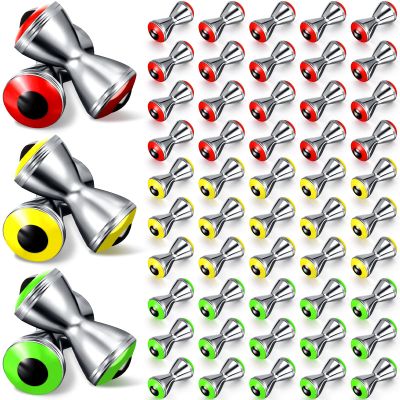 50 Fly Tying Materials, Realistic Dumbbell Eyes (Alloy), 3 Colors, Shipped Randomly (4.8 mm)