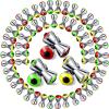 50 Piece Fly Tying Kit - Realistic Dumbbell Eyes (Alloy), Spinner Flies for Fresh Water - 3 Colors, Randomly Shipped (4 mm) view 1