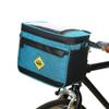 KKTAPOS Bicycle Handlebar Bag - Bike Front Basket Insulation Lunch Bag with Touch Screen Cycling Accessories Shoulder Strap for Outdoor Hiking Travel Assistants (Blue) view 2